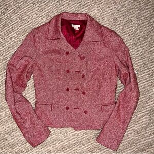 Halogen Women's Red Double-Breasted Jacket
